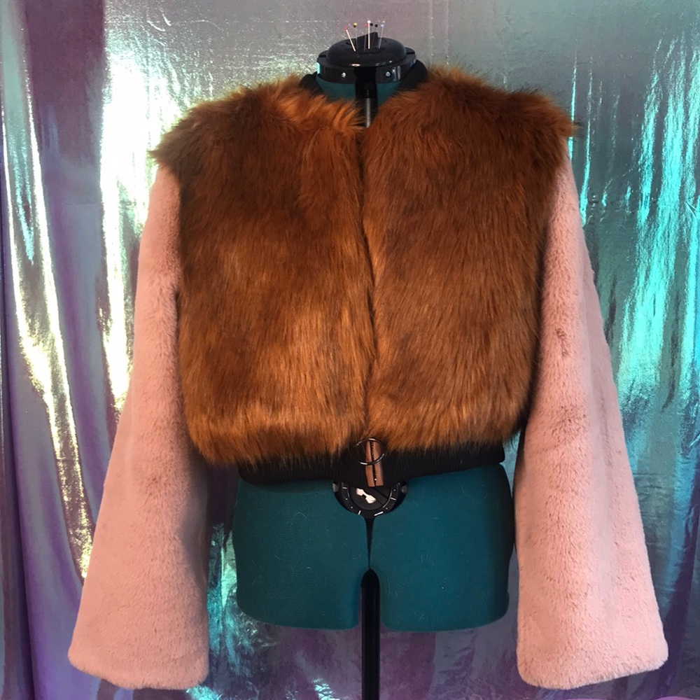 NWOT Fuzzy Cropped Jacket